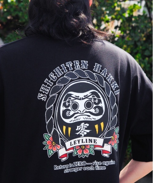 Leyline(レイライン)の「【Leyline】SHICHITEN HAKKI tee / 9.1oz ビッグシルエット グラフィックT(Tシャツ/カットソー・メンズ・ブラック/ホワイト・MEDIUM/X-LARGE/LARGE)」の11枚目の写真