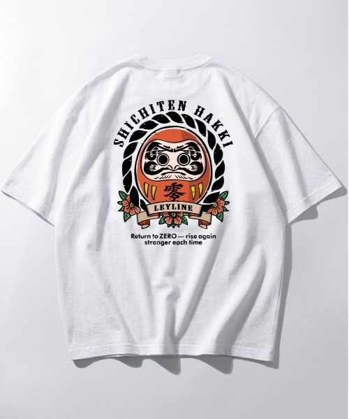 Leyline(レイライン)の「【Leyline】SHICHITEN HAKKI tee / 9.1oz ビッグシルエット グラフィックT(Tシャツ/カットソー・メンズ・ブラック/ホワイト・MEDIUM/X-LARGE/LARGE)」の6枚目の写真