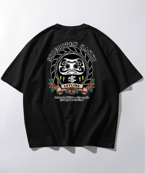 Leyline(レイライン)の「【Leyline】SHICHITEN HAKKI tee / 9.1oz ビッグシルエット グラフィックT(Tシャツ/カットソー・メンズ・ブラック/ホワイト・MEDIUM/X-LARGE/LARGE)」の7枚目の写真