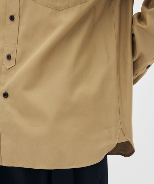 caban(キャバン)の「コットンギャバジン バンドカラーシャツ(シャツ/ブラウス・メンズ・ベージュ/ブラック・M/L)」の10枚目の写真