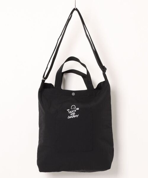 THRASHER(スラッシャー)の「THRASHER TOTE SHOULDER M(トートバッグ・メンズ・ブラック系その他/ブラック系その他2・FREE)」の2枚目の写真