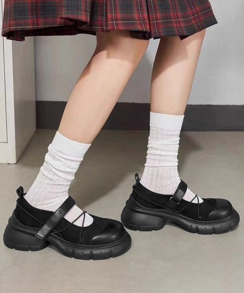 Miniministore(ミニミニストア)の「厚底メリージェーンシューズ美脚ローファー(ローファー・レディース・ブラック/グレー・24.5cm/24.0cm/23.5cm/23.0cm/22.5cm/25.0cm)」の11枚目の写真