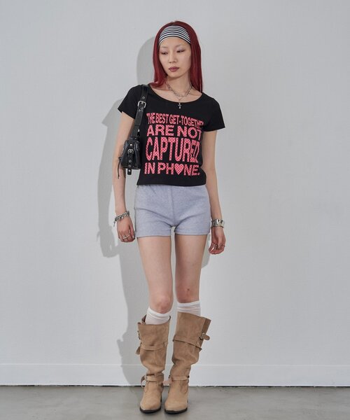 WHO'S WHO gallery（フーズフーギャラリー）の「【WEB限定】メッセージドットロゴS/S TEE（Tシャツ/カットソー・レディース・ピンク/オフホワイト/イエロー/ネイビー/ブラック・FREE）」の17枚目の写真