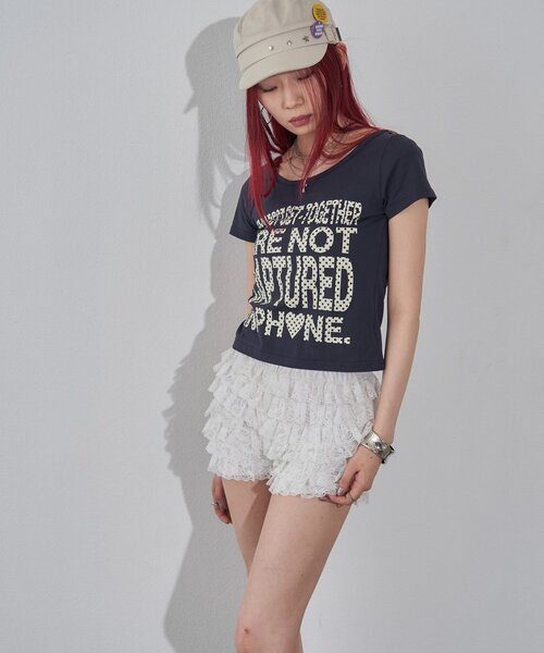WHO'S WHO gallery（フーズフーギャラリー）の「【WEB限定】メッセージドットロゴS/S TEE（Tシャツ/カットソー・レディース・ピンク/オフホワイト/イエロー/ネイビー/ブラック・FREE）」の20枚目の写真