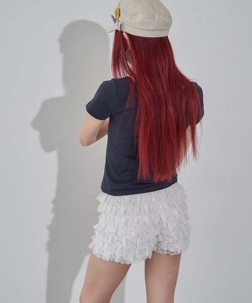 WHO'S WHO gallery（フーズフーギャラリー）の「【WEB限定】メッセージドットロゴS/S TEE（Tシャツ/カットソー・レディース・ピンク/オフホワイト/イエロー/ネイビー/ブラック・FREE）」の21枚目の写真