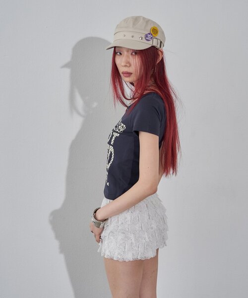WHO'S WHO gallery（フーズフーギャラリー）の「【WEB限定】メッセージドットロゴS/S TEE（Tシャツ/カットソー・レディース・ピンク/オフホワイト/イエロー/ネイビー/ブラック・FREE）」の22枚目の写真
