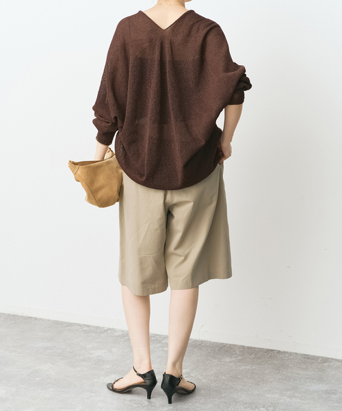 Spick & Span(スピックアンドスパン)の「タックショートパンツ(その他パンツ・レディース・ベージュ/ブラック・36/38)」の13枚目の写真