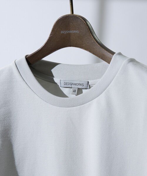DESIGNWORKS（デザインワークス）の「【接触冷感 / COVEROSS(R) 】ピポット付ハンマースリーブ Tシャツ / セットアップ対応（Tシャツ/カットソー・メンズ・ライトグレー/ブラック/ホワイト/ブラウン・46/50/48）」の7枚目の写真