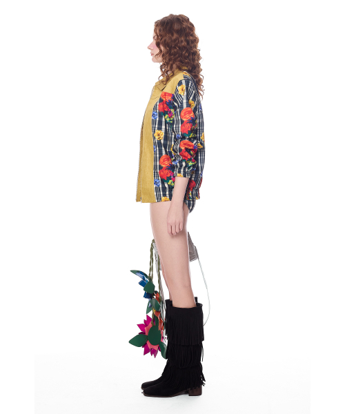 GREEDILOUS(グリディアス)の「Joy Emblem Check Floral Print Jumper(その他アウター・レディース・その他・X-SMALL/SMALL/MEDIUM/LARGE)」の4枚目の写真
