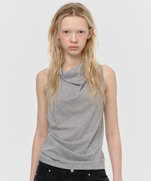SUNBURNPROJECT（サンバーンプロジェクト）の「PIN TUCK HALTER NECK SLEEVELESS TOP, GRAY（シャツ/ブラウス）」