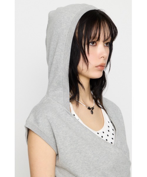 LAGUA GEM（ラグアジェム）の「HOODIE CACHECOEUR ニット（ニット/セーター・レディース・ブラウン/グレー/ターコイズブルー・FREE）」の19枚目の写真