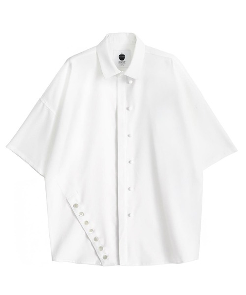 SHAREEF(シャリーフ)の「SIDE SLIT S/S BIG SHIRTS(シャツ/ブラウス・メンズ・ブラック/ホワイト・1/2/3)」の1枚目の写真