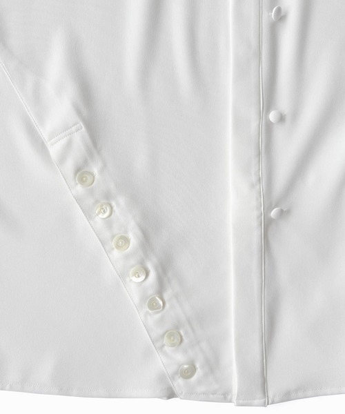 SHAREEF(シャリーフ)の「SIDE SLIT S/S BIG SHIRTS(シャツ/ブラウス・メンズ・ブラック/ホワイト・1/2/3)」の10枚目の写真