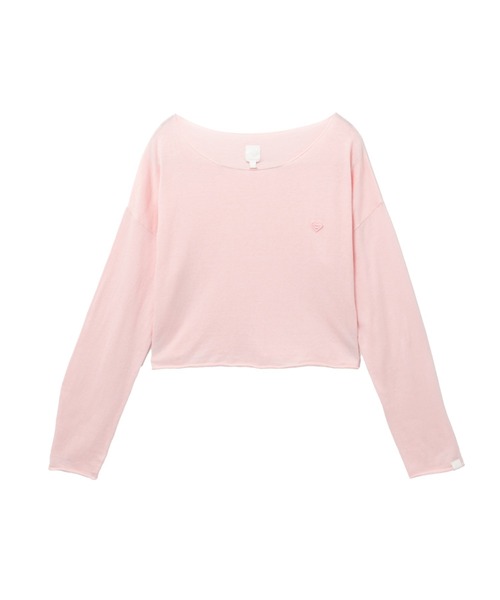 APEE BY A BATHING APE（エイピーバイアベイシングエイプ）の「HEART BADGE KNIT SWEAT（ニット/セーター・レディース・グレー/ピンク・FREE）」の2枚目の写真