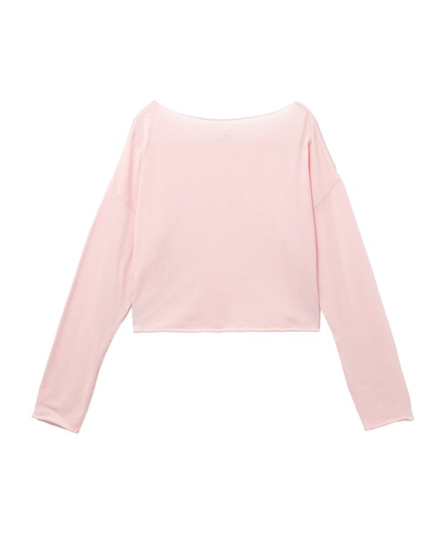 APEE BY A BATHING APE（エイピーバイアベイシングエイプ）の「HEART BADGE KNIT SWEAT（ニット/セーター・レディース・グレー/ピンク・FREE）」の4枚目の写真