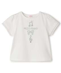 mezzo piano | ラインストーンモチーフ 半袖Tシャツ【接触冷感】(Tシャツ/カットソー)