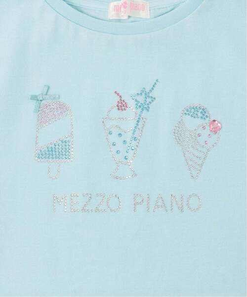 ラインストーンモチーフ 半袖Tシャツ（Tシャツ/カットソー）｜mezzo