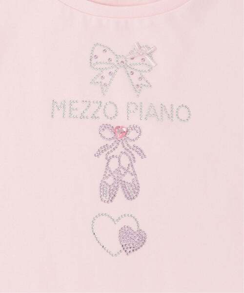 mezzo piano(メゾピアノ)の「ラインストーンモチーフ 半袖Tシャツ【接触冷感】(Tシャツ/カットソー・キッズ・ライトピンク/オフホワイト/ライトブルー・110cm/100cm/120cm/140cm/130cm/90cm)」の8枚目の写真