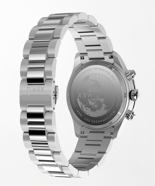 TIMEX(タイメックス)の「TIMEX Waterbury Heritage Chronograph tx-tw2y19200(アナログ腕時計・レディース・シルバー・FREE)」の2枚目の写真
