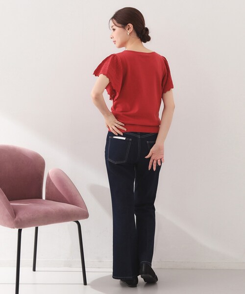 index(インデックス)の「【UV】柄編みフレアスリーブニット《洗濯機OK》(ニット/セーター・レディース・チャコール/ネイビー/パープル/ブルー系5/ライトグリーン/ナチュラル/レッド系9・36/42/40/38)」の21枚目の写真