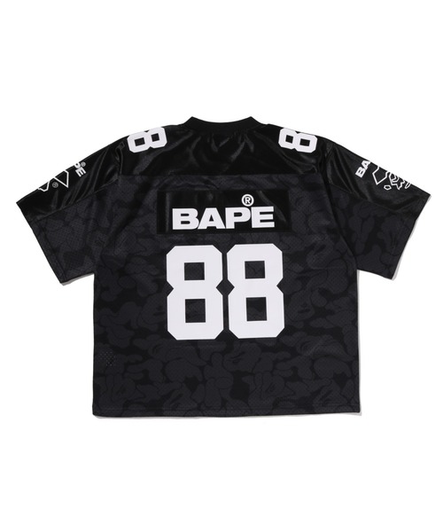 A BATHING APE（アベイシングエイプ）の「SOLID CAMO MULTI LOGO RELAXED FIT FOOTBALL JERSEY TEE（Tシャツ/カットソー・メンズ・イエロー/ホワイト/ブラック・XX-LARGE/LARGE/MEDIUM/SMALL/X-LARGE）」の5枚目の写真