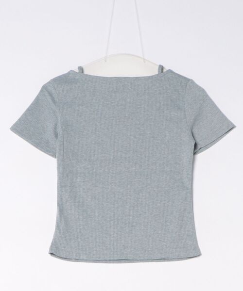 GORGE（ゴージ）の「《クロスストラップ×スクエアネック》カットソー／韓国フェミニン／春夏／全3色（Tシャツ/カットソー・レディース・ブラック/オフホワイト/グレー・F）」の16枚目の写真