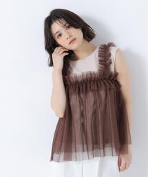 NATURAL BEAUTY BASIC | チュールキャミドッキングカットソー(Tシャツ/カットソー)