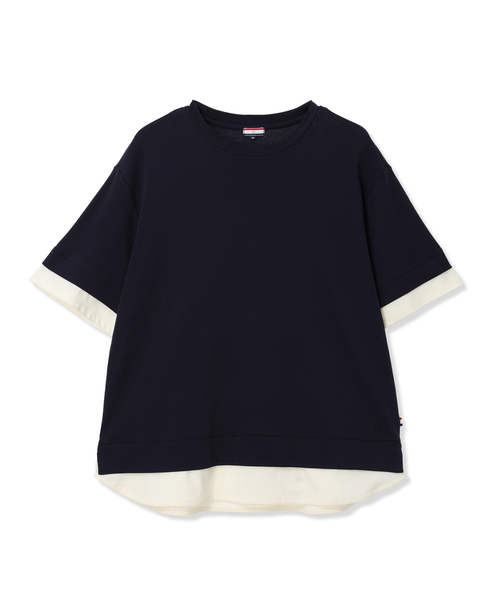 Petit Honfleur(プチオンフルール)の「レイヤード風カットプルオーバー【接触冷感・UVカット】(Tシャツ/カットソー・レディース・ネイビー/グレー・M/L)」の19枚目の写真