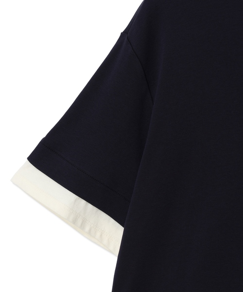 Petit Honfleur(プチオンフルール)の「レイヤード風カットプルオーバー【接触冷感・UVカット】(Tシャツ/カットソー・レディース・ネイビー/グレー・M/L)」の22枚目の写真