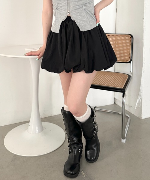CLEA(クレア)の「インナーパンツ付シンプルバルーンスカート(スカート・レディース・ブラック/グレー/ホワイト・FREE)」の21枚目の写真