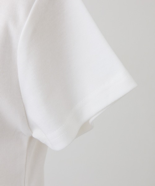 one after another NICE CLAUP(ワンアフターアナザーナイスクラップ)の「ビジュー付きロゴ刺繍Tee(Tシャツ/カットソー・レディース・オフホワイト/ブラック/ピンク/ホワイト系その他・FREE)」の7枚目の写真