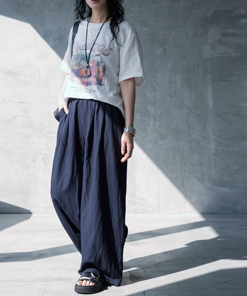 antiqua(アンティカ)の「タック ワイドパンツ(その他パンツ・レディース・ネイビー/ブラック/グレー・ONESIZE)」の10枚目の写真
