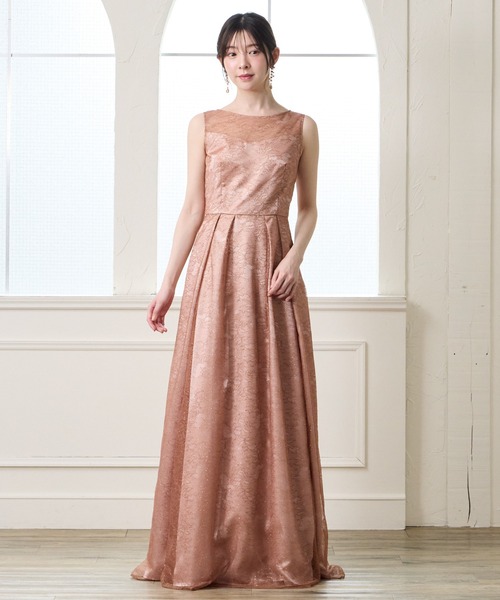 AIMER(エメ)の「【WEB限定】演奏会用グリッターレースノースリーブロングドレス(ドレス・レディース・パープル系その他/ブラウン/サーモンピンク・LARGE/MEDIUM)」の5枚目の写真