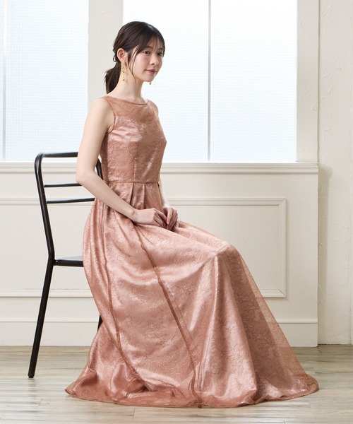 AIMER(エメ)の「【WEB限定】演奏会用グリッターレースノースリーブロングドレス(ドレス・レディース・パープル系その他/ブラウン/サーモンピンク・LARGE/MEDIUM)」の7枚目の写真