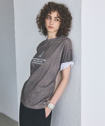 Curensology（カレンソロジー）の「Curensology(カレンソロジー)/【UNIVERSAL OVERALL】別注ニットプリントTシャツ（Tシャツ/カットソー）」