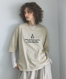 Curensology（カレンソロジー）の「Curensology(カレンソロジー)/【UNIVERSAL OVERALL】別注ニットプリントTシャツ（Tシャツ/カットソー）」