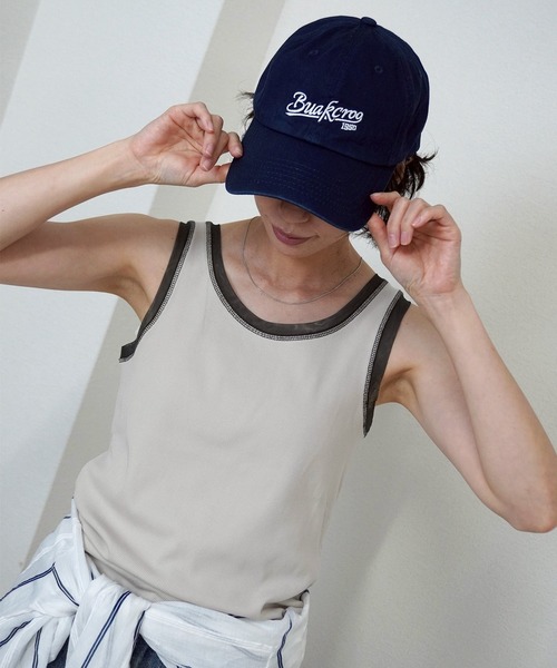 gossara(ゴサラ)の「【一枚でもインナーでも活躍】リブ×チュールトリミングタンク(タンクトップ・レディース・ライトベージュ/アイボリー/チャコールグレー/ブラウン・FREE)」の6枚目の写真