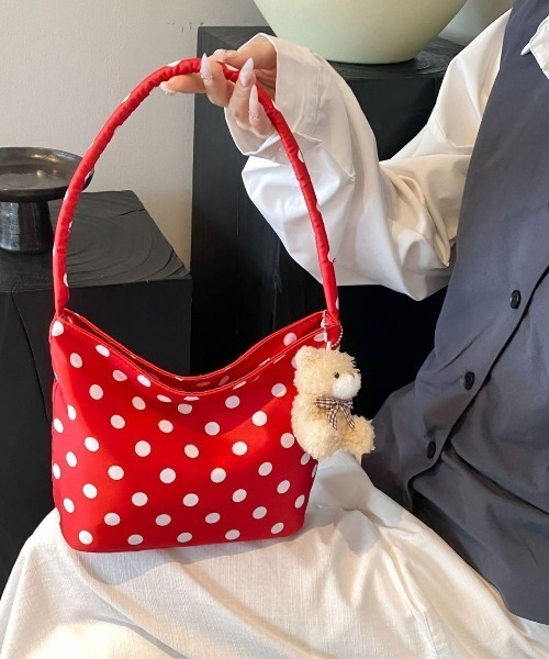 boemy(ボエミー)の「ドット柄ラウンド ショルダーバッグ(ショルダーバッグ・レディース・レッド/ブラック/ホワイト・FREE)」の22枚目の写真