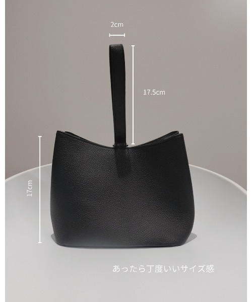 GUIONNET(ギオネ)の「GUIONNET DRYGRAIN ONE HANDLE BAG ギオネ ワンハンドルバッグ(ハンドバッグ・レディース・ブラック・FREE)」の3枚目の写真
