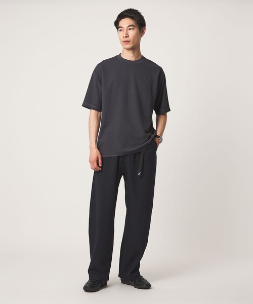 green label relaxing(グリーンレーベルリラクシング)の「Somarti ワッフル クルーネック 半袖 Tシャツ -遮熱・UVカット・吸水速乾-(Tシャツ/カットソー・メンズ・ホワイト/オレンジ/ダークグレー・XL/S/M/L)」の8枚目の写真