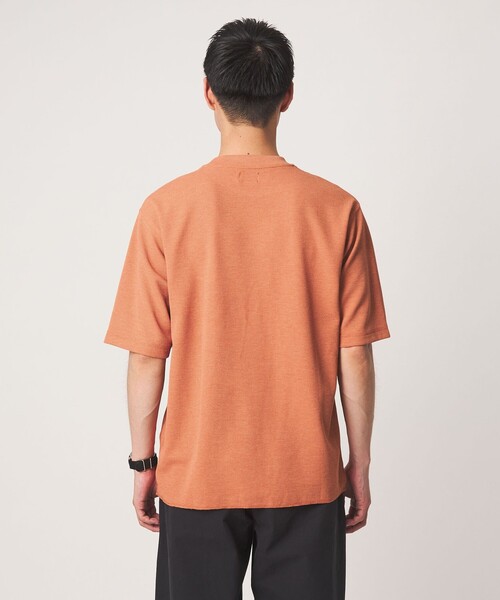 green label relaxing(グリーンレーベルリラクシング)の「Somarti ワッフル クルーネック 半袖 Tシャツ -遮熱・UVカット・吸水速乾-(Tシャツ/カットソー・メンズ・ホワイト/オレンジ/ダークグレー・XL/S/M/L)」の13枚目の写真
