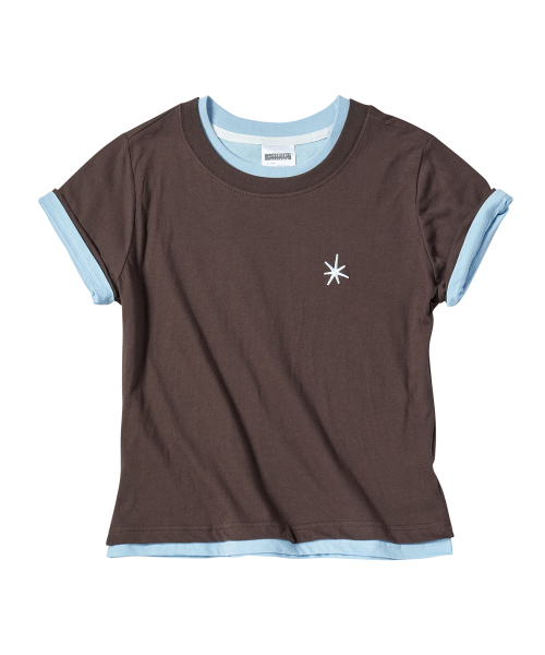UNTITLED SEOUL(アンタイトル ソウル)の「アンタイトルレイヤードクロップ半袖ブラウン(Tシャツ/カットソー・レディース・その他・SMALL/MEDIUM)」の6枚目の写真