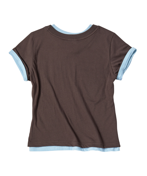 UNTITLED SEOUL(アンタイトル ソウル)の「アンタイトルレイヤードクロップ半袖ブラウン(Tシャツ/カットソー・レディース・その他・SMALL/MEDIUM)」の5枚目の写真