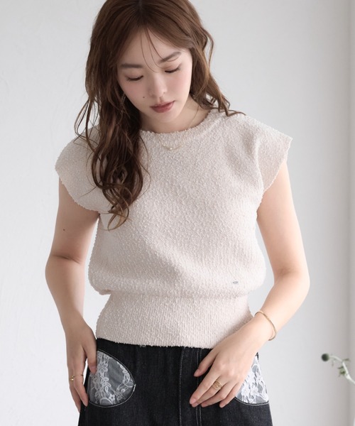 raffime(ラフィミー)の「【Raffime】バックデザインニットトップス(タンクトップ・レディース・ブラウン/ミント/アイボリー・フリー)」の11枚目の写真