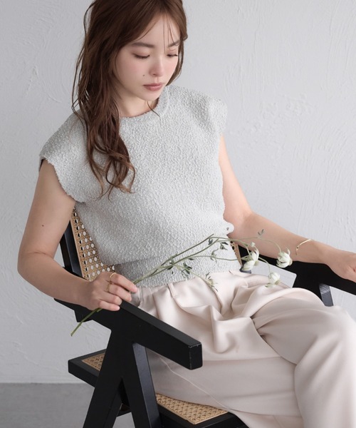 raffime(ラフィミー)の「【Raffime】バックデザインニットトップス(タンクトップ・レディース・ブラウン/ミント/アイボリー・フリー)」の22枚目の写真