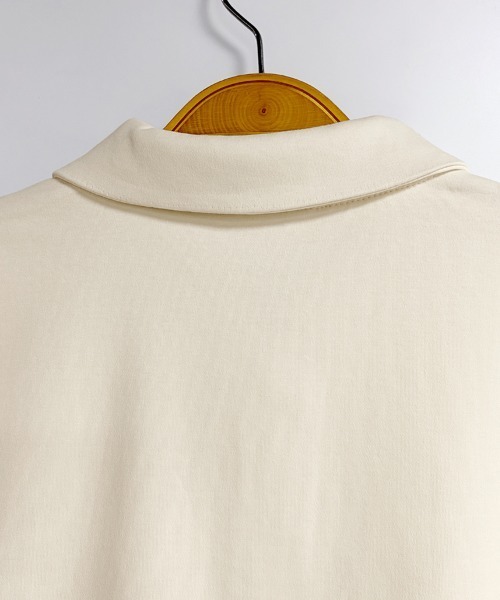 ONEP STAR（ワンピスター）の「襟付きスカーフタイ付き半袖カットソー（Tシャツ/カットソー・レディース・ベージュ・MEDIUM/LARGE/X-LARGE）」の4枚目の写真