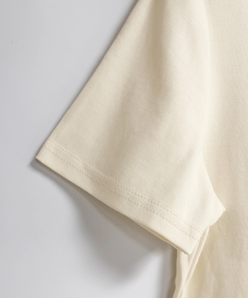 ONEP STAR（ワンピスター）の「襟付きスカーフタイ付き半袖カットソー（Tシャツ/カットソー・レディース・ベージュ・MEDIUM/LARGE/X-LARGE）」の5枚目の写真