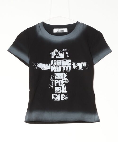 .KOM(ドットコム)の「A'GEM/9 × .kom 『.KOM/ドットケーオーエム』 ヴィンテージクロスグラフィックベビーTシャツ(Tシャツ/カットソー・レディース・ブラック/レッド/ホワイト・FREE)」の16枚目の写真