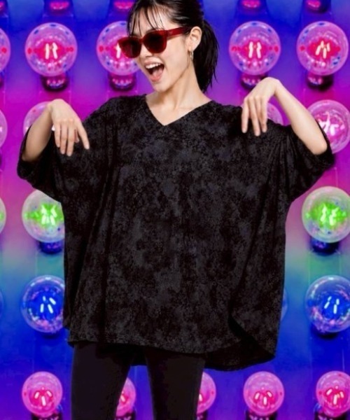 KAMINARI_TOKIO(カミナリトキオ)の「タイダイプリントレース風カットソー(Tシャツ/カットソー・レディース・ブラック/アイボリー・FREE)」の9枚目の写真