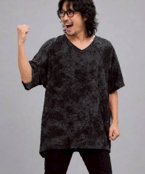 KAMINARI_TOKIO(カミナリトキオ)の「タイダイプリントレース風カットソー(Tシャツ/カットソー・レディース・ブラック/アイボリー・FREE)」の21枚目の写真
